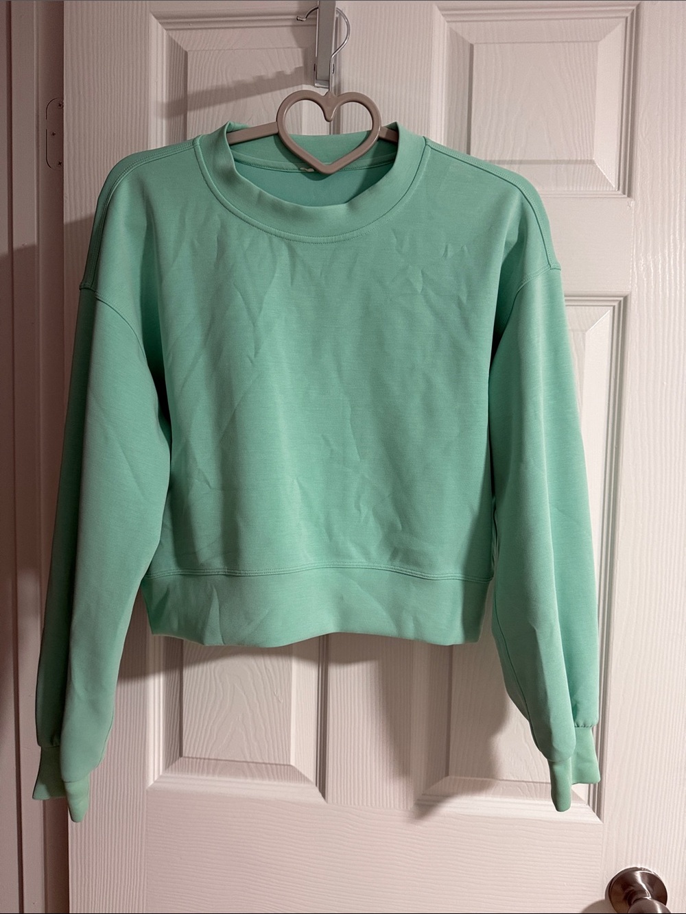 Lululemon Cropped Mint Green Crewneck Sweatshirt